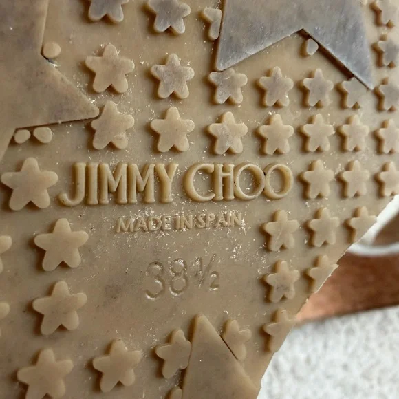 Jimmy Choo White Woven Leather Portia Cork Wedge Platform Sandals Sz 38.5 US 8.5 - Picture 10 of 11